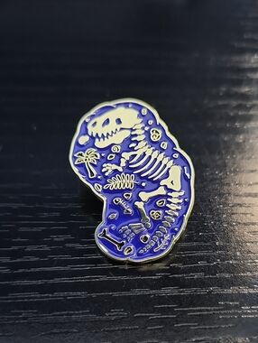 Dinosaur Skeleton Fossil Enamel Pin
